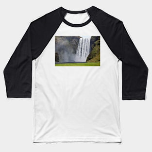 Skogafoss waterfall, Iceland (E550/0222) Baseball T-Shirt